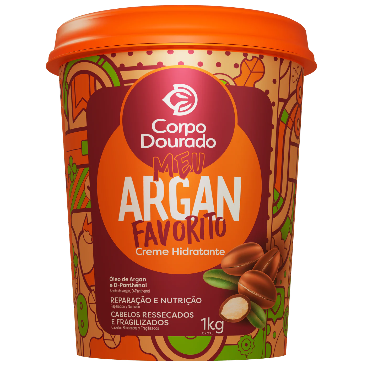 Corpo Dourado -Crema 2en1 Mi Argan Favorito 1kg