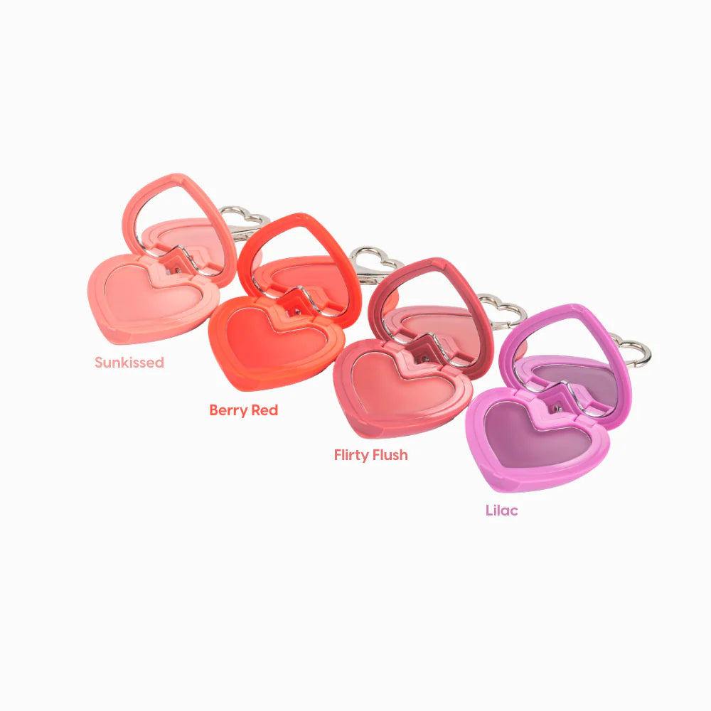 Stay Blushin! Lip and Cheek Cream Blush Keychain -Flirty Flush