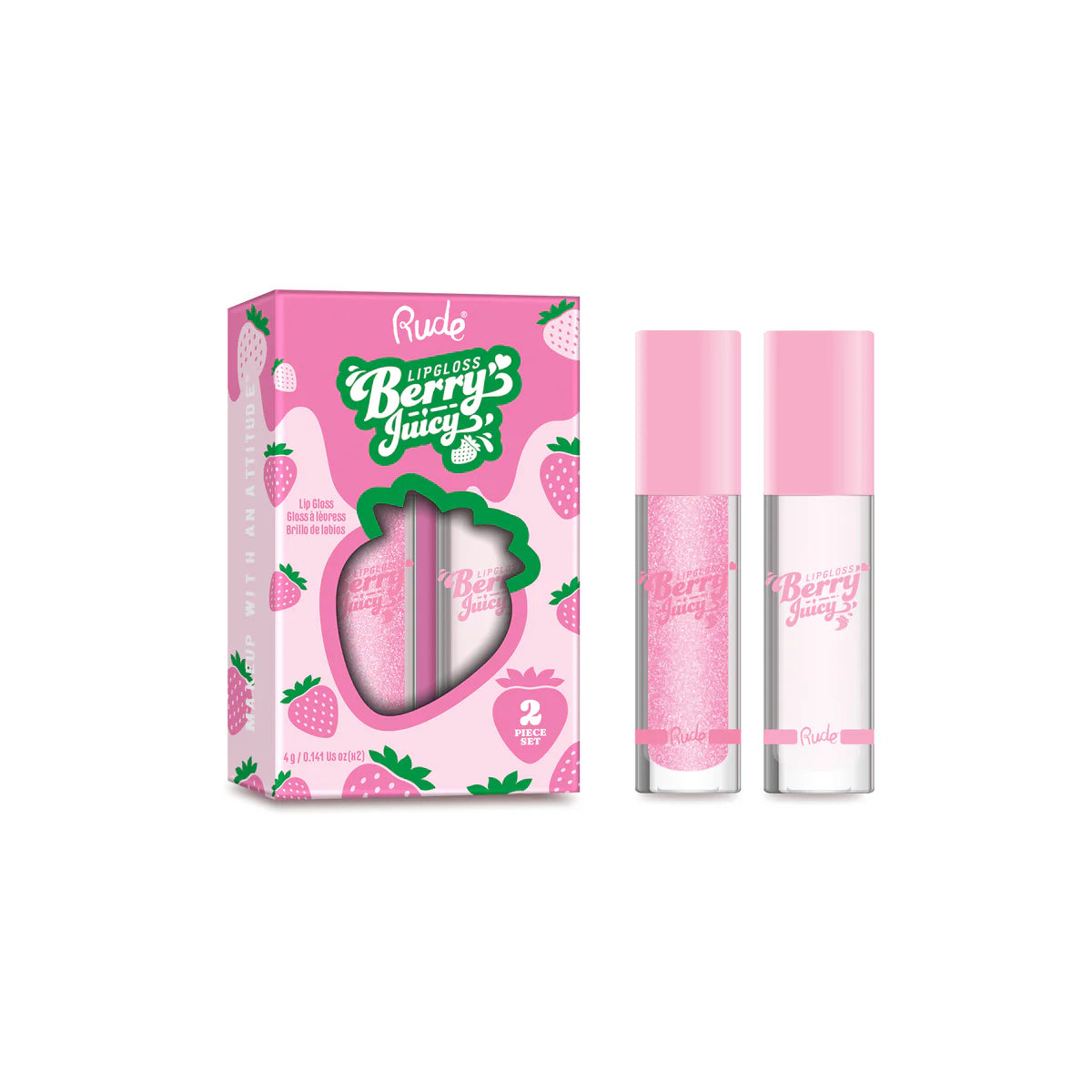 Berry Juicy Lip Gloss Pure/Flirty Duo – Rude