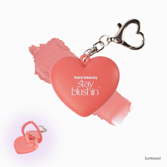 Stay Blushin! Lip and Cheek Cream Blush Keychain -Flirty Flush