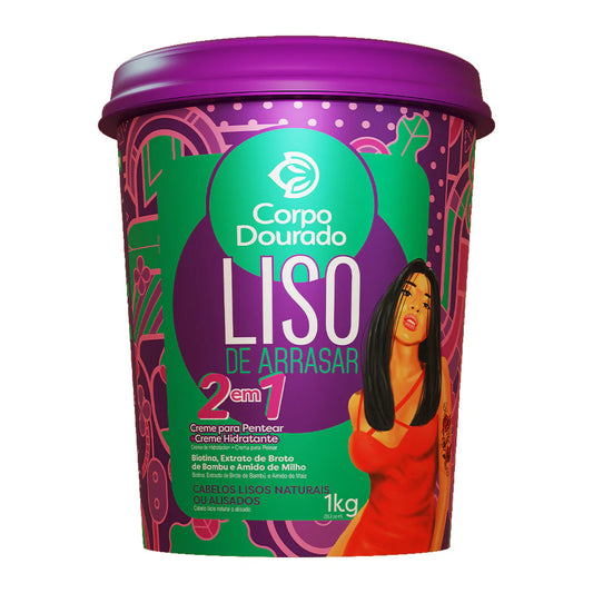 Corpo Dourado -Crema 2en1 Liso de Arrasar 1kg