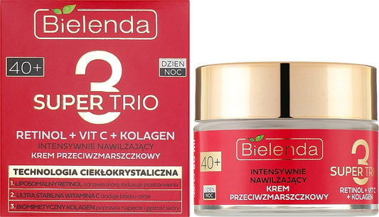 Crema de Noche Super Trío RET+ COL + VIT C -Bielenda