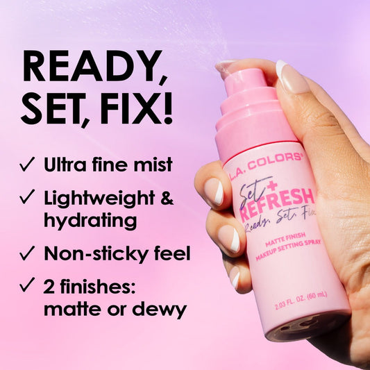 Fijador Matte Set + Refresh -L.A Colors