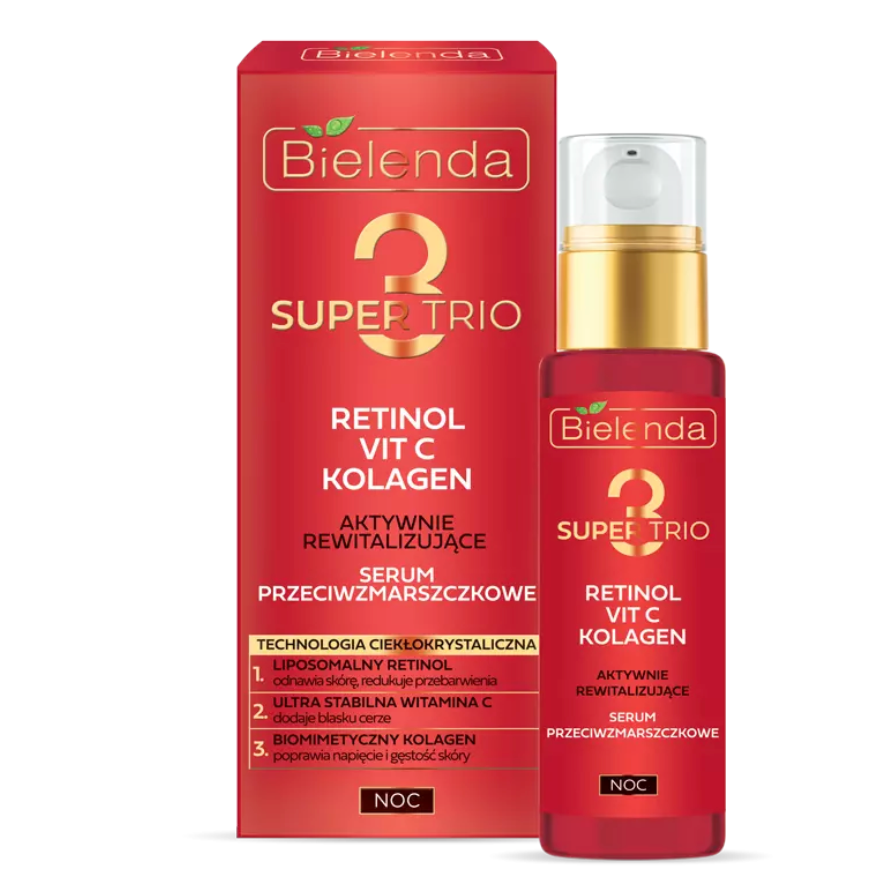 Serum Super Trío Retinol + Colágeno + Vitamina C