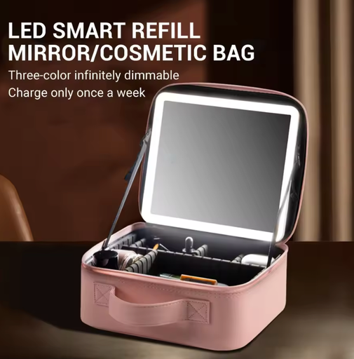 Maleta con Luz Led Rosada